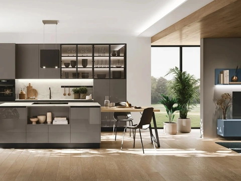 Cucina Moderna Art-Lumia con isola di Stosa