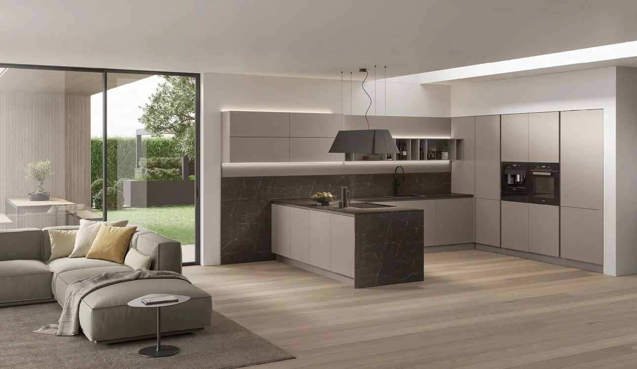 Cucina Moderna con penisola Color Trend 03 di Stosa