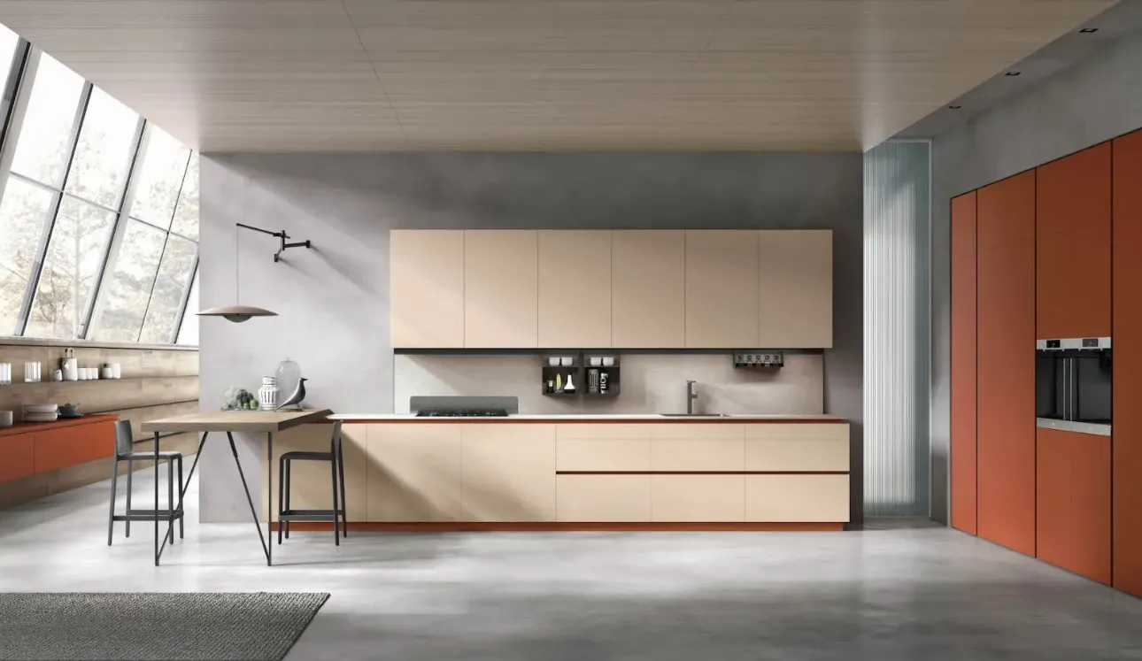 Cucina Moderna con penisola Color Trend di Stosa