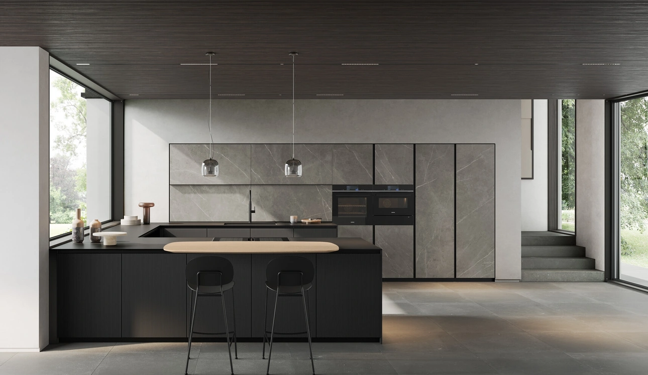 Cucina Moderna con penisola Glass di Arredo3