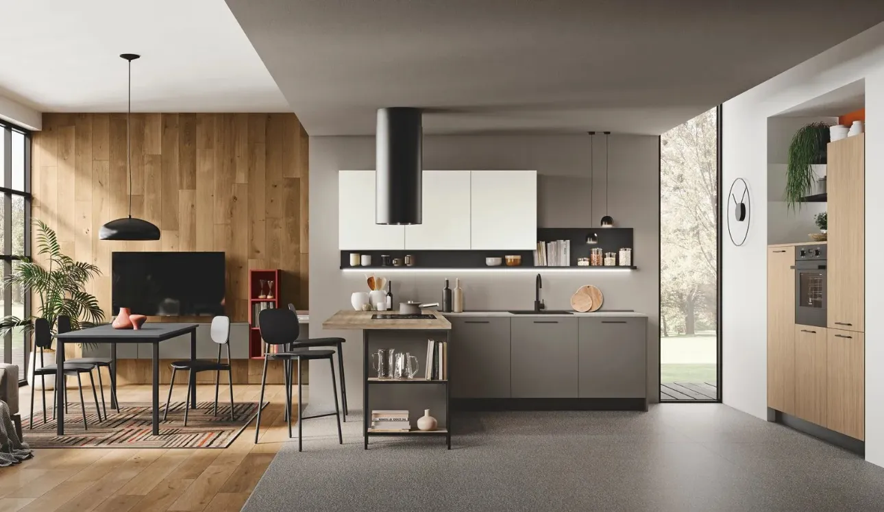 Cucina Moderna con penisola Art-Kaya di Stosa