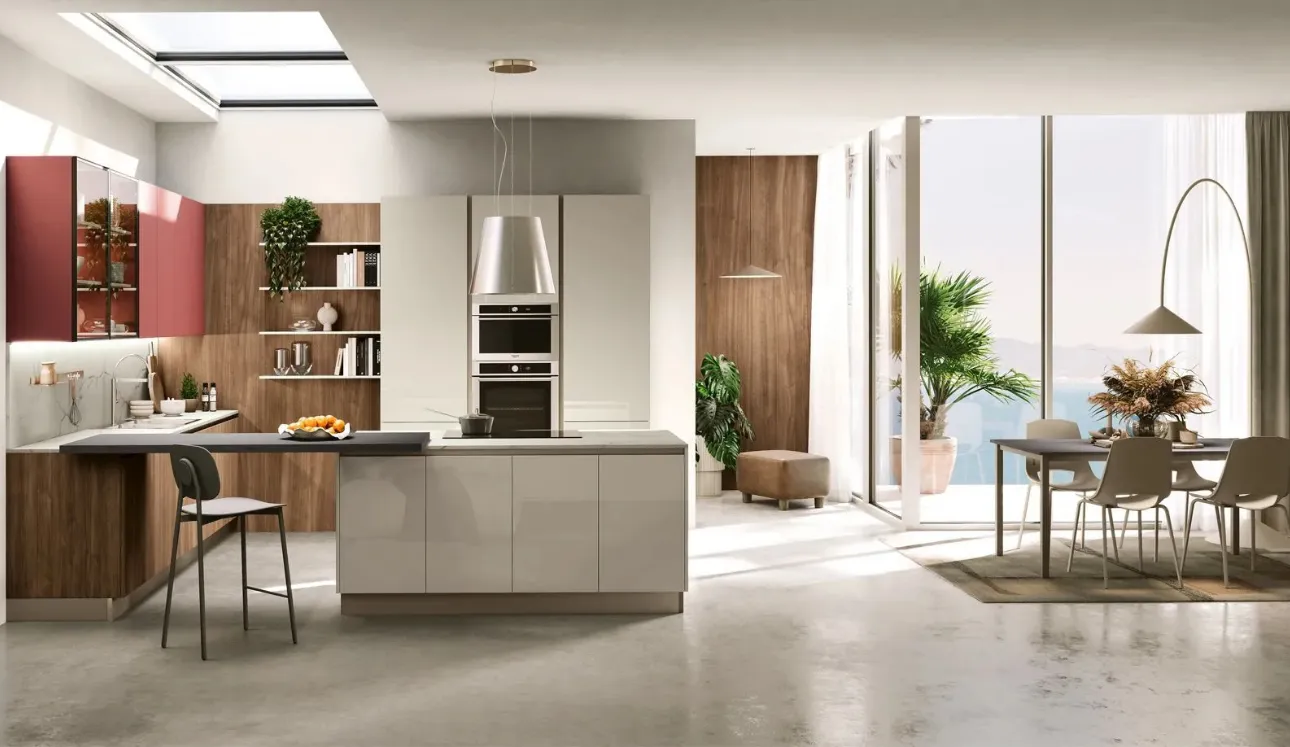 Cucina Moderna con penisola Art-Lumia di Stosa