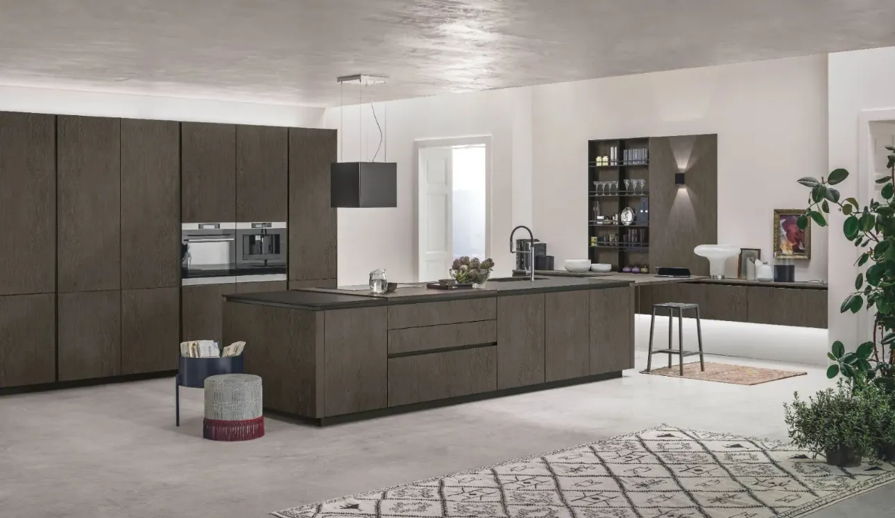 Cucina Moderna con penisola Natural di Stosa
