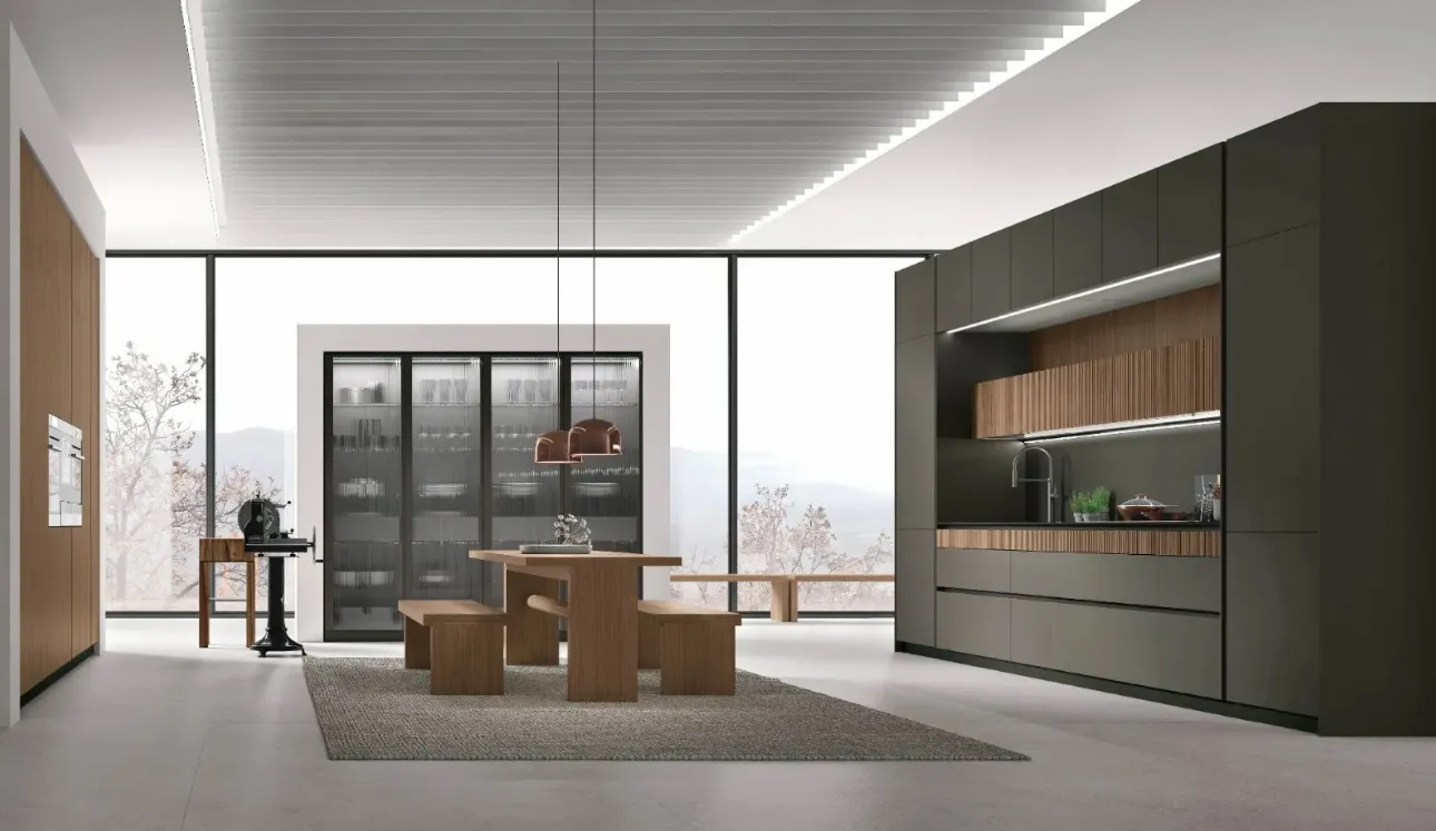 Cucina Moderna lineare Natural di Stosa