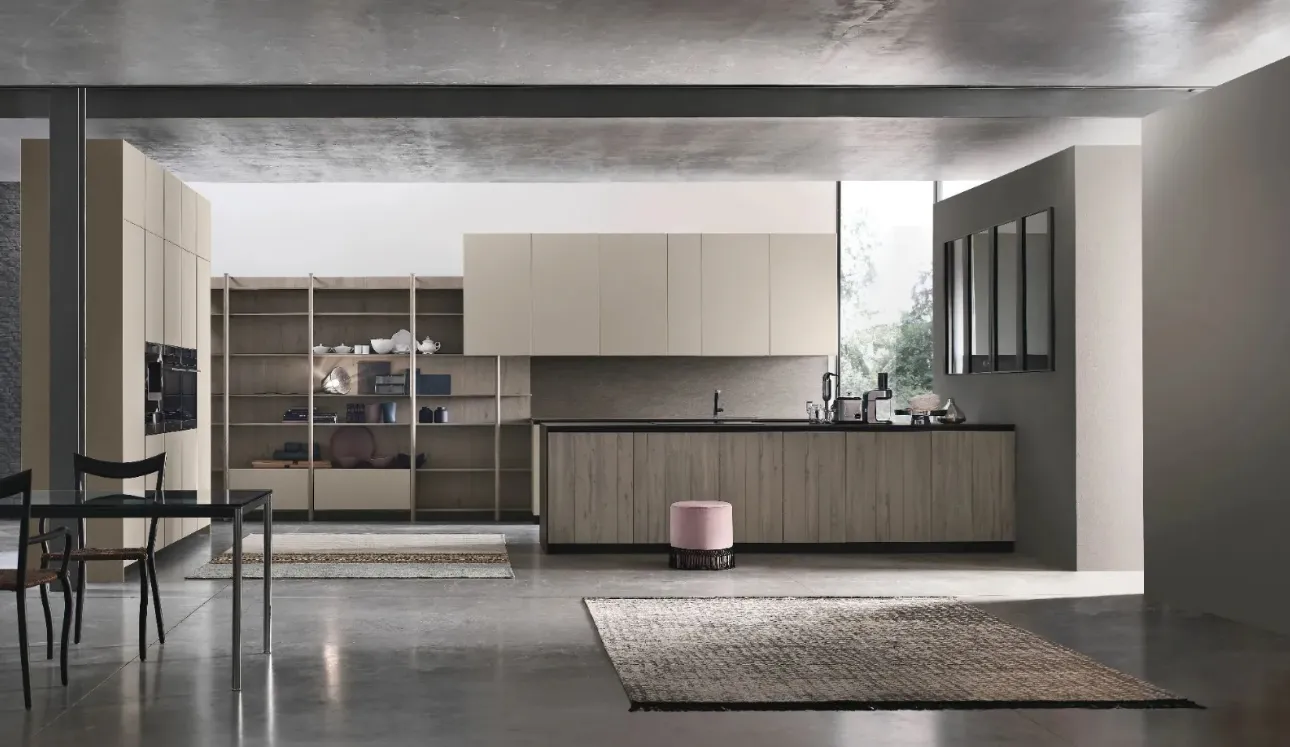 Cucina Moderna con penisola Natural di Stosa