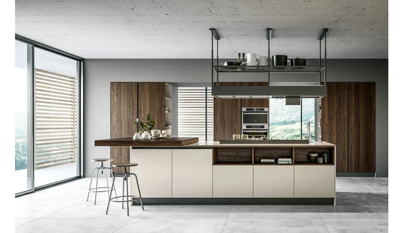 Cucina Moderna con isola Round 01 di Arredo3