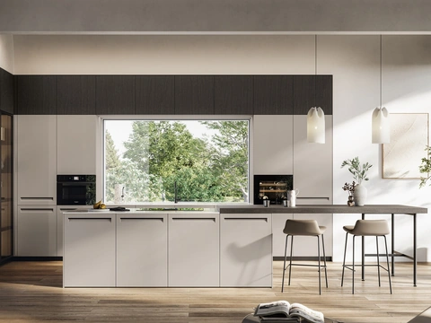 Cucina Moderna in Pet con isola Tekna di Arredo3