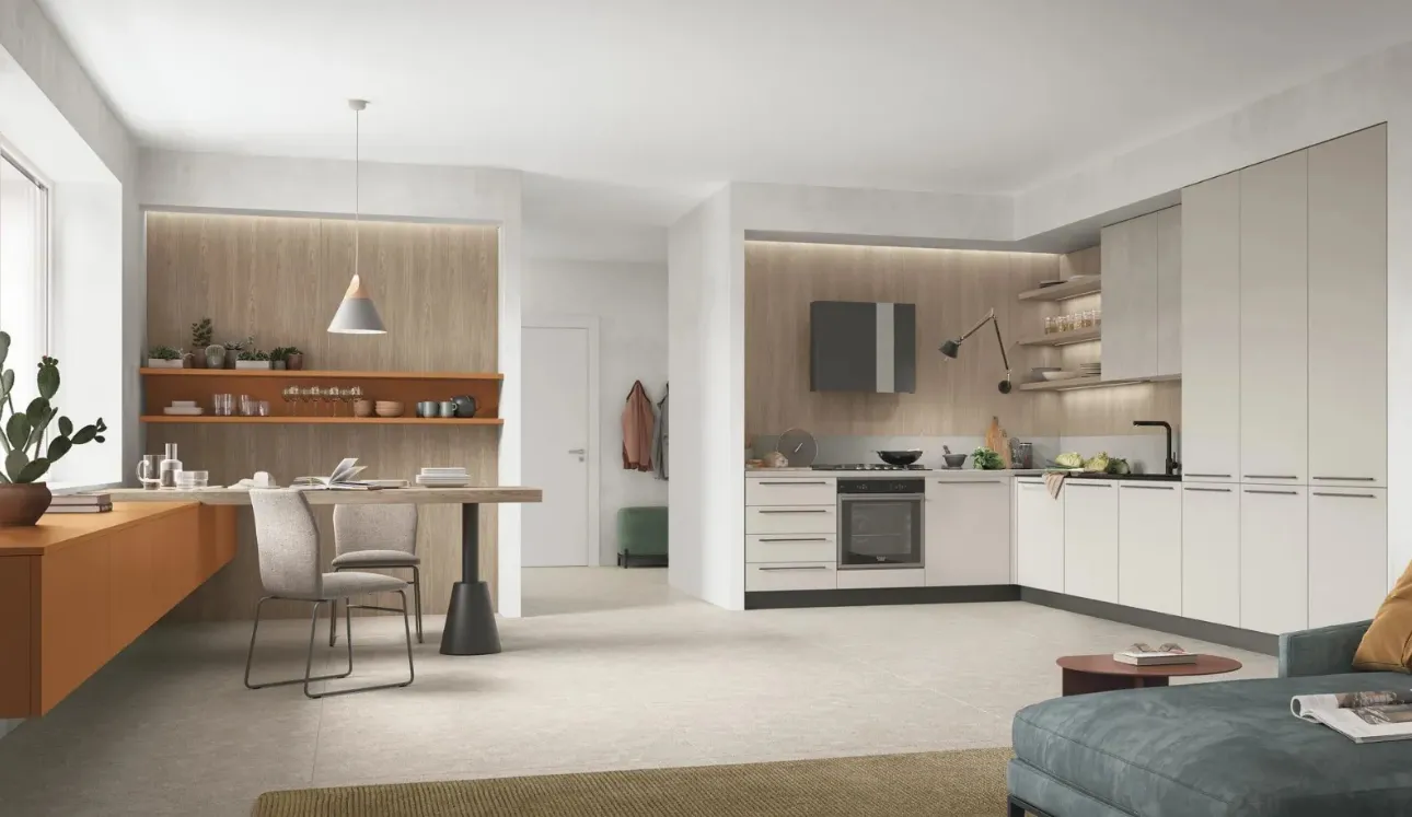 Cucina Moderna angolare con penisola Young di Stosa