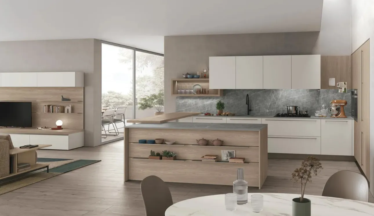 Cucina Moderna con penisola Young di Stosa