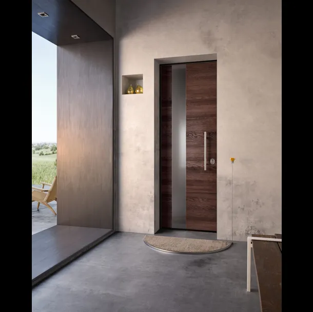 Porta blindata Sovrana Quaranta in legno e alluminio di Garofoli