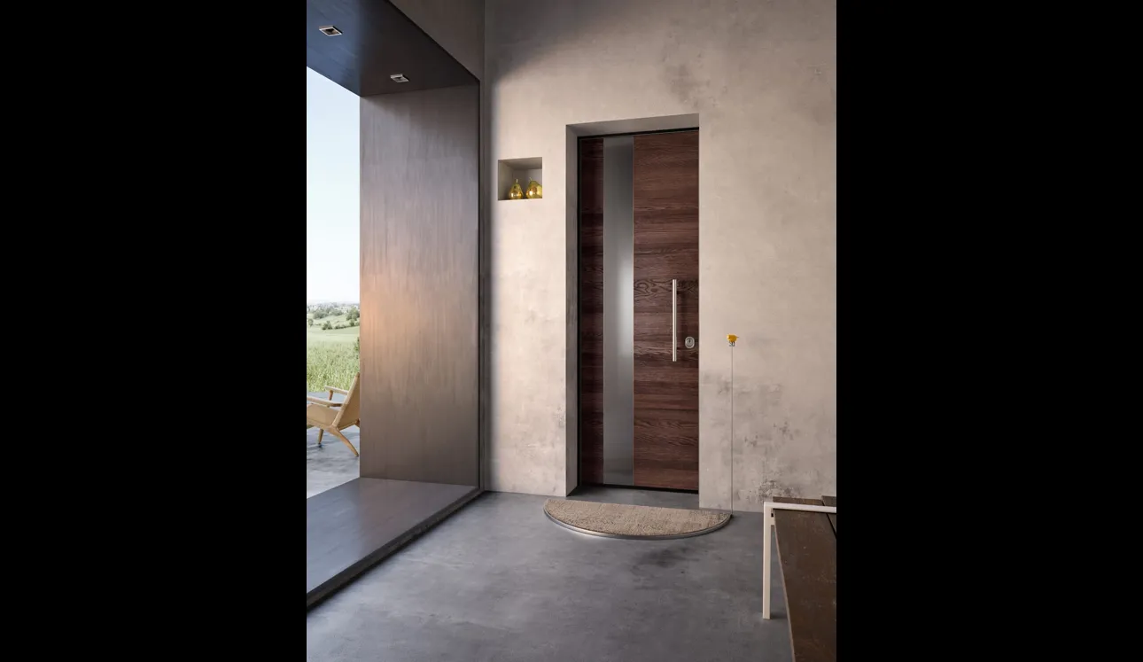 Porta blindata Sovrana Quaranta in legno e alluminio di Garofoli