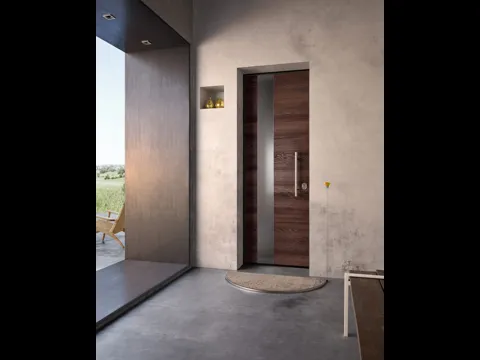 Porta blindata Sovrana Quaranta in legno e alluminio di Garofoli