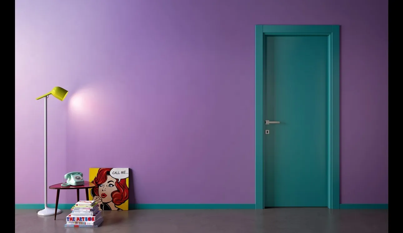 Porta battente moderna in laccato per interni 1000Colours di Garofoli