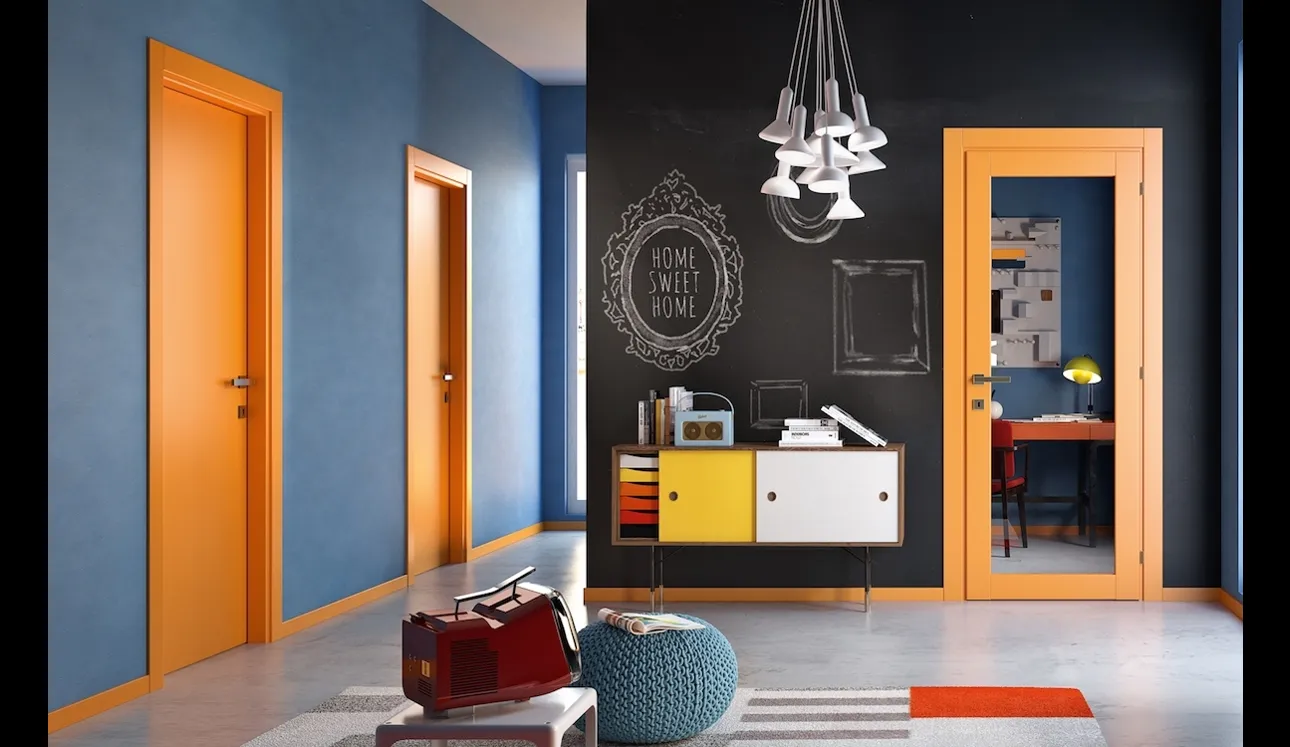 Porta battente moderna in laccato per interni 1000Colours di Garofoli