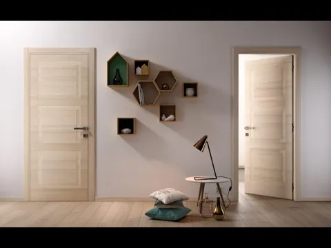Porta battente per interni in legno pantografato Mirawood di Garofoli