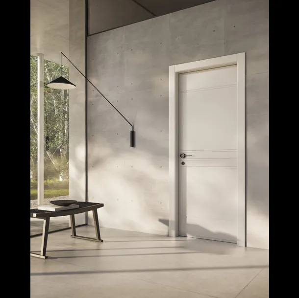 Porta per interni Noi Nucola in laccato Bianco di Garofoli