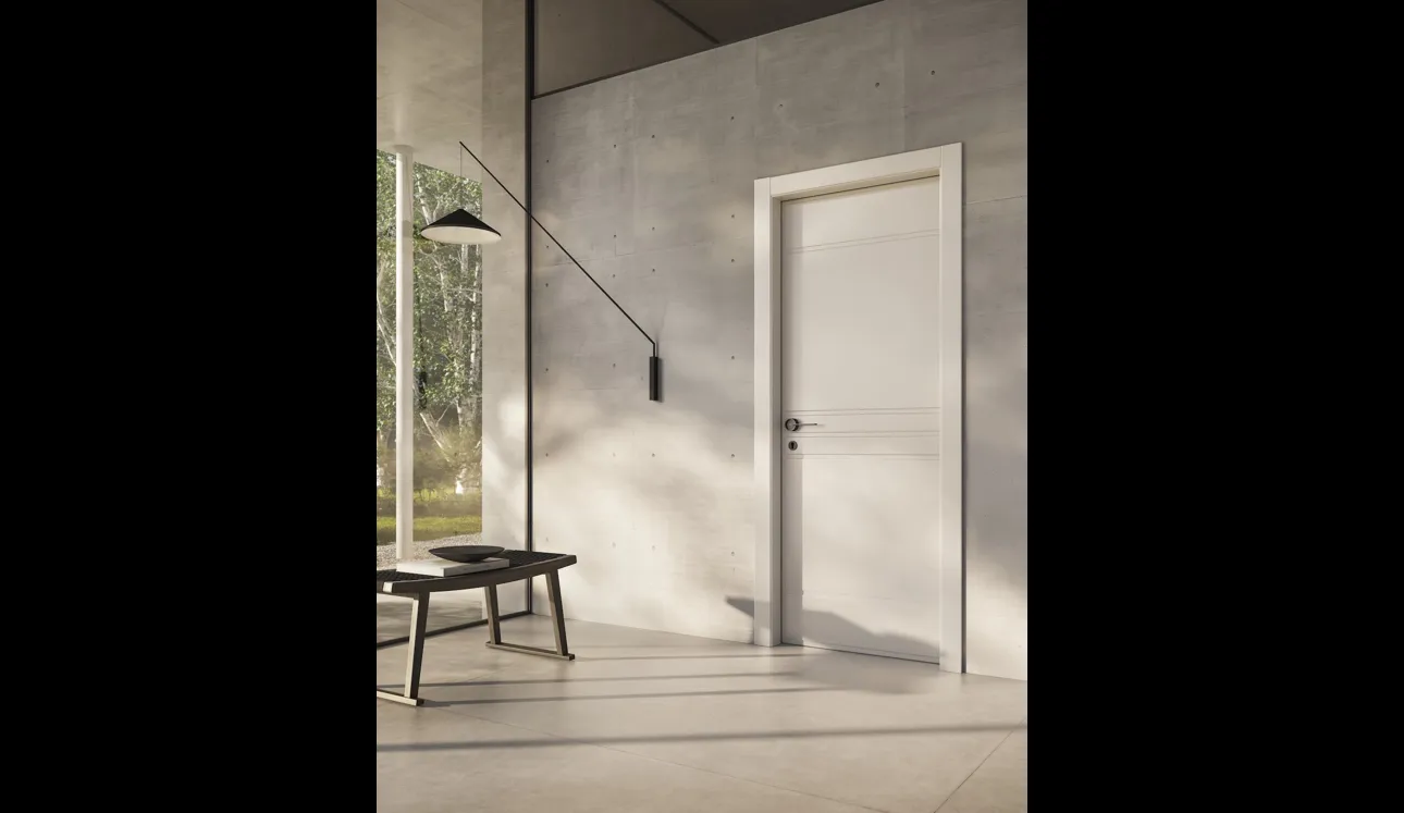 Porta per interni Noi Nucola in laccato Bianco di Garofoli