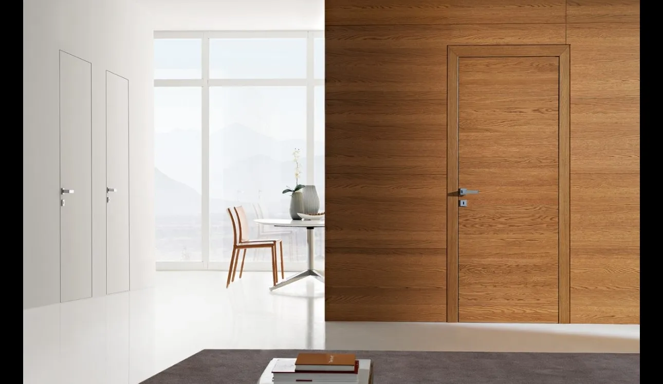 Porta battente per interni in legno raffinata e minimale Poema di Garofoli