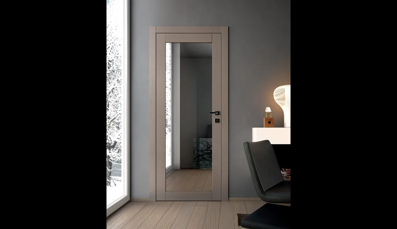 Porta per interni Spenia Site in legno con specchio di Garofoli