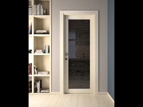 Porta per interni Xonda in laccato con Vetro effetto Wood di Garofoli
