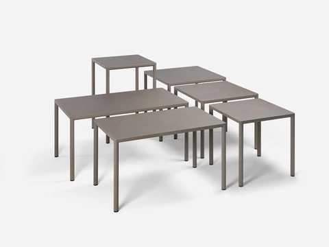 Tavoli da esterno Piave, disponibili in varie misure in HPL di Nardi