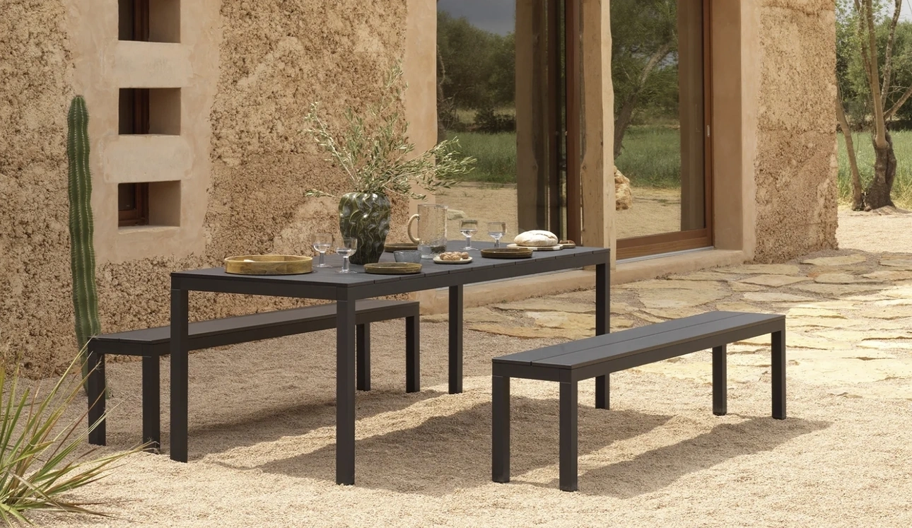 Set da esterno Rio Bench Alu di Nardi